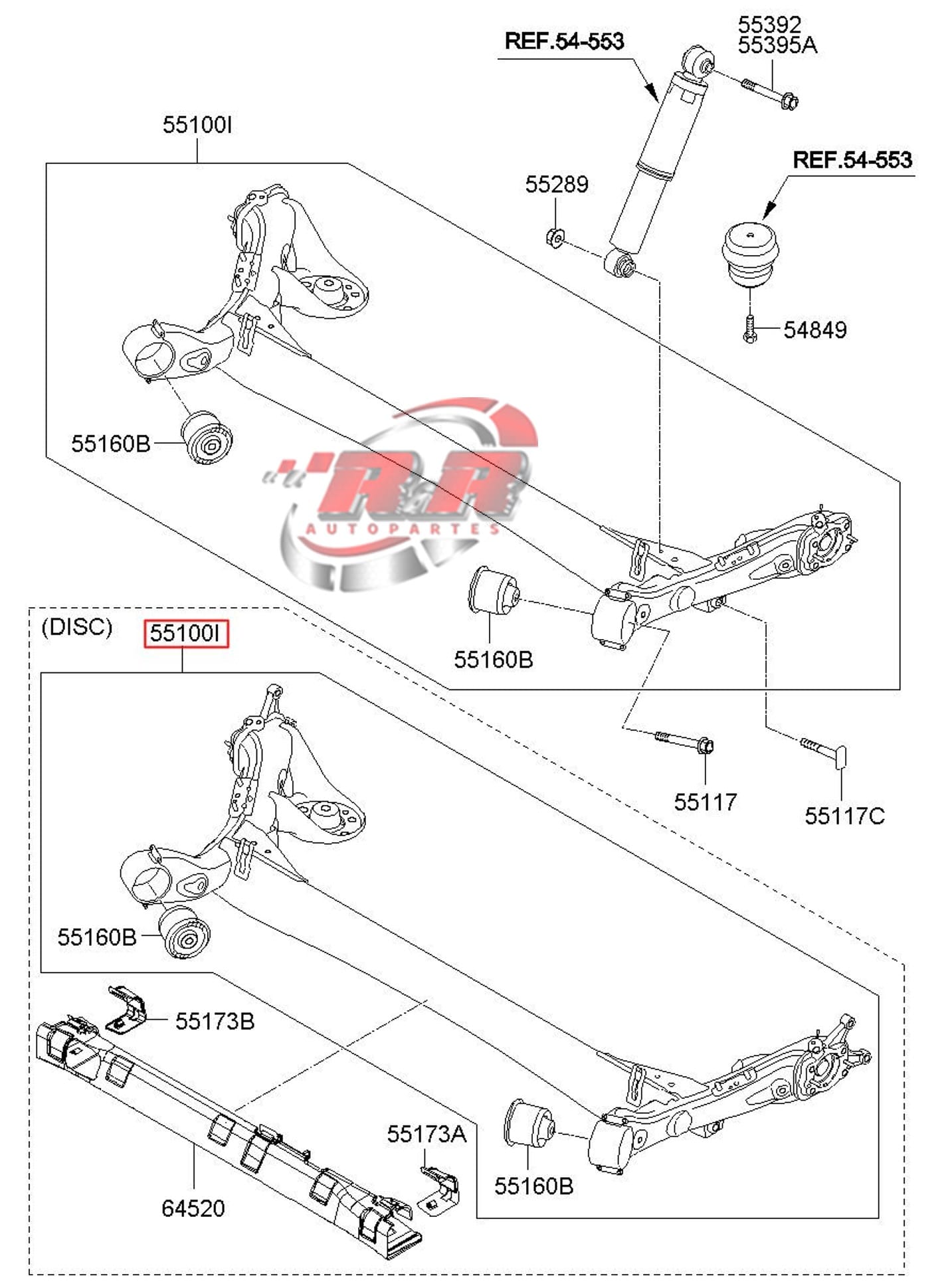 Puente Trasero Grand I10 2013- 55100-B4050 - Image 2